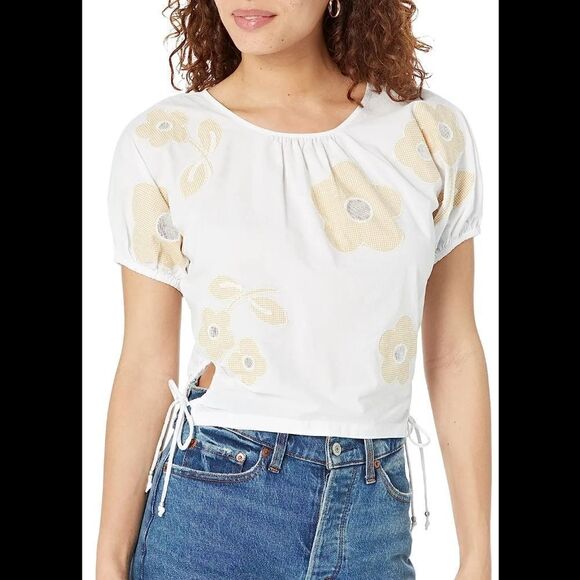 NWT Madewell Embroidered Jewel Top Crinkle Poplin - Picture 1 of 3